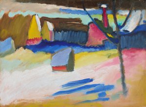 Murnau - Landschaft mit kahlem Baum von Wassily Kandinsky