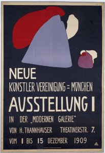 Plakat für die erste Ausstellung der Neuen Künstlervereinigung München