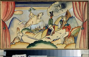 Szene mit einem Offizier von Wassily Kandinsky