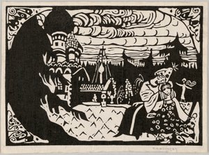 Sitzende Mädchen, auch genannt „Zwei Mädchen“ von Wassily Kandinsky