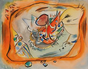 Skizze für Gemälde mit orangefarbenem Rand von Wassily Kandinsky