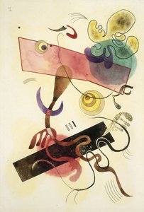 Flecken: Grün und Rosa von Wassily Kandinsky