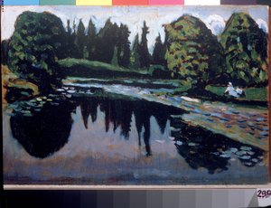 Ein Fluss im Sommer von Wassily Kandinsky