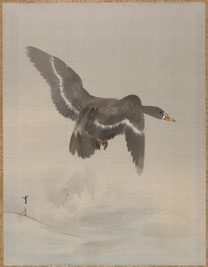 Fliegende Gans, ca. 1887 von Watanabe Seitei