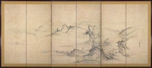 Acht Ansichten der Xiao- und Xiang-Flüsse von Watanabe Shiko