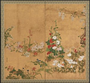 Blumen, Edo-Periode, frühes-mittleres 18. Jahrhundert