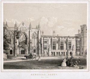 Westansicht der Newstead Abbey, Nottinghamshire, ca. 1860 von Waterlow and Sons