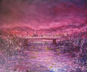 Reflexionen der rosa Stadt von Wayne Sleeth