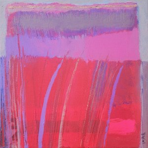 Lebendige rosa abstrakte Schichten von Wayne Sleeth
