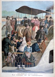 Pariser kehren mit dem Boot vom Land zurück, 1894 von Weber