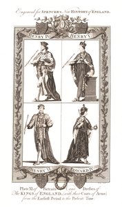 Porträts und Kleider der Könige von England mit Wappen, 1784 von Webley and Scott Ltd