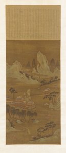 Paläste am Ufer eines Sees, Ming- oder Qing-Dynastie, 18. Jahrhundert von Wen Zhengming