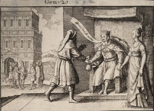 Abimelech tadelt Abraham. Zustand 1