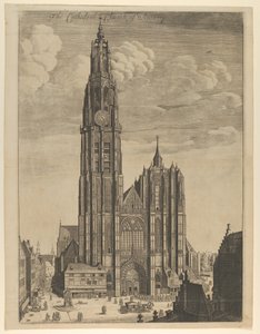 Antwerpener Kathedrale Prospectvs Tvrris Ecclesiæ Cathedralis, 1649 von Wenceslaus Hollar