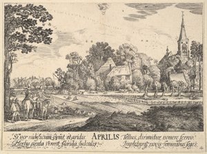 April, 1628-29 von Wenceslaus Hollar