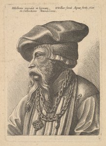 Bärtiger Mann mit Kettenhalsband, 1647 von Wenceslaus Hollar