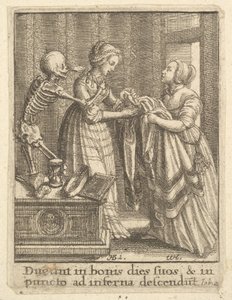Braut, aus dem Totentanz von Wenceslaus Hollar