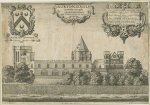 Burton-upon-Trent Abtei: Kupferstich, 1661 von Wenceslaus Hollar