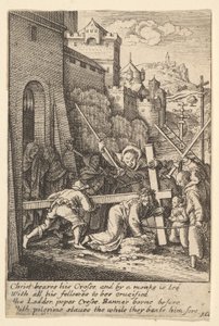 Das Kreuz tragen, 1625-77 von Wenceslaus Hollar