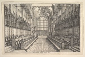 Chor und Stände in der St. Georgs-Kapelle, Windsor, 1660 von Wenceslaus Hollar