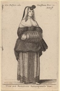 Ciuis aut Mercatoris Antuerpiensis Vxor von Wenceslaus Hollar