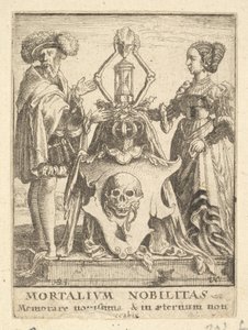Todeswappen, aus dem Totentanz, 1651 von Wenceslaus Hollar
