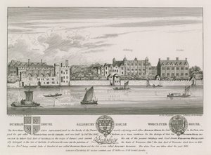 Durham House, Salisbury House und Worcester House von Wenceslaus Hollar