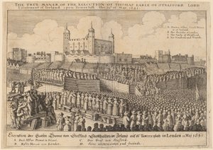 Hinrichtung von Thomas Wentworth von Wenceslaus Hollar