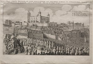 Hinrichtung des Earl of Strafford von Wenceslaus Hollar