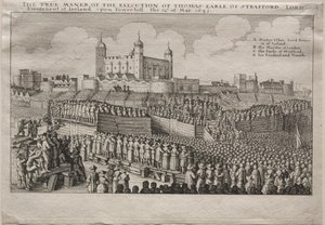Hinrichtung des Earl of Strafford, 1641 von Wenceslaus Hollar