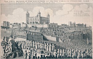 Hinrichtung des Earl of Strafford, ca. 1641, 1903 von Wenceslaus Hollar