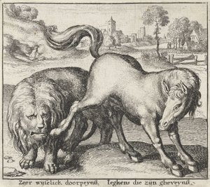 Fabel vom Löwen und dem Hengst