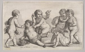 Fünf Jungen und ein Satyr, 1625-77