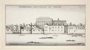 Vier Ansichten von Westminster, Lambeth und Whitehall aus der Serie Londoner Ansichten von Wenceslaus Hollar
