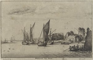 Ansicht von Willebroek bei Mechelen von Wenceslaus Hollar