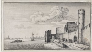 Blick auf die Stadtmauern von Köln von Wenceslaus Hollar