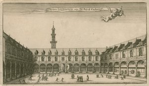 Innenansicht der Royal Exchange, London von Wenceslaus Hollar