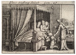 Isaak segnet Jakob (Zustand 2) von Wenceslaus Hollar