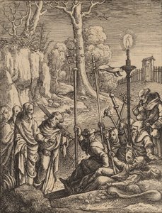 Jesus konfrontiert seine Widersacher von Wenceslaus Hollar