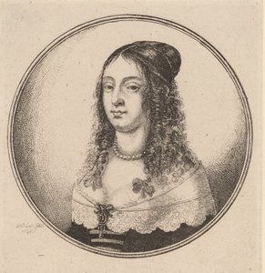 Dame mit Bändern in den Locken, 1646 von Wenceslaus Hollar