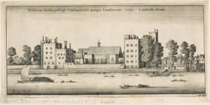 Lambeth Palace vom Fluss aus von Wenceslaus Hollar