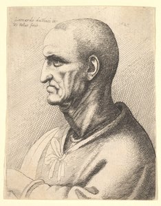 Mann mit strengem Ausdruck im Profil nach links, 1645