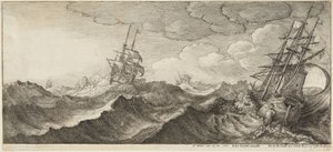 Seestück im Sturm von Wenceslaus Hollar