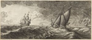 Seestück im Sturm von Wenceslaus Hollar
