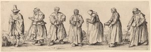 Bettler Männer und Frauen