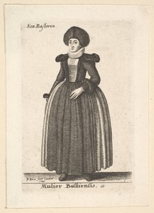 Mulier Basiliensis Frau von Basel, 1644 von Wenceslaus Hollar