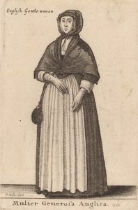 Mulier Generosa Anglica, 1643 von Wenceslaus Hollar