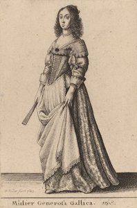 Vornehme Französin, 1643 von Wenceslaus Hollar