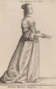 Nobilis Mulier Anglica, 1649 von Wenceslaus Hollar