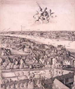 Panoramablick auf London, ca. 1670 von Wenceslaus Hollar